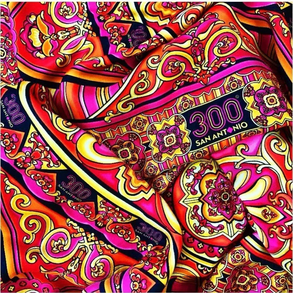 Marisol Deluna New York San Antonio 300 City Silk Scarf The Alamo Rare